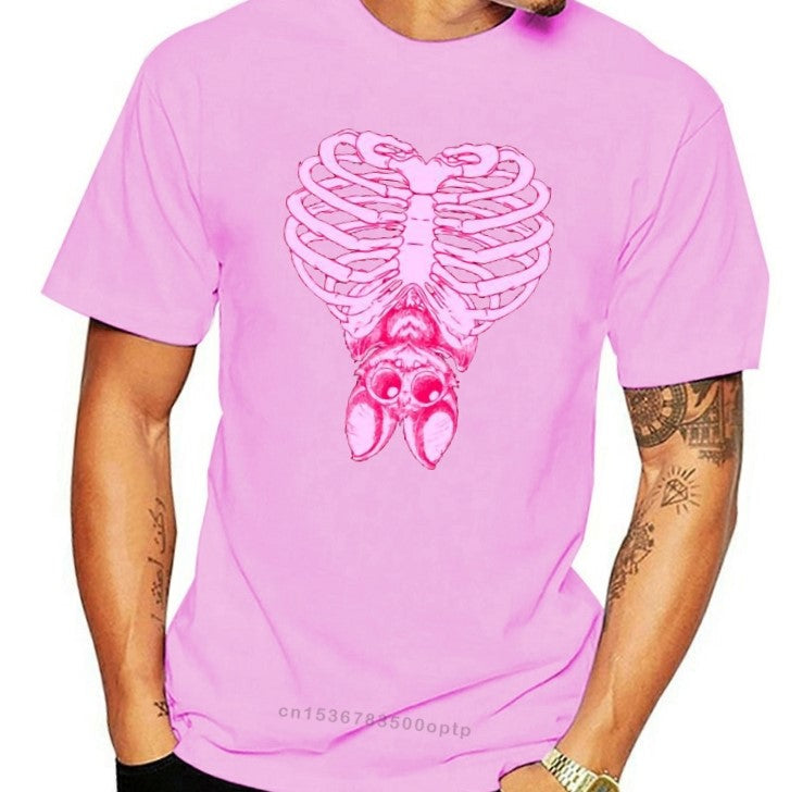 Witchy Pastel Goth Cute Bat & Ribcage T-Shirt