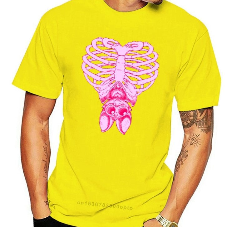 Witchy Pastel Goth Cute Bat & Ribcage T-Shirt