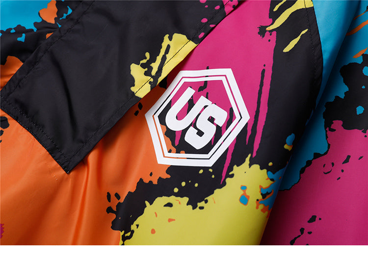 Us Color Paint Hooded Jacket