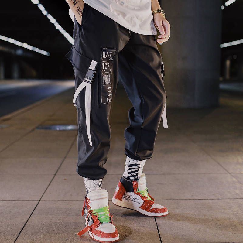 Black and White Cargo Pants