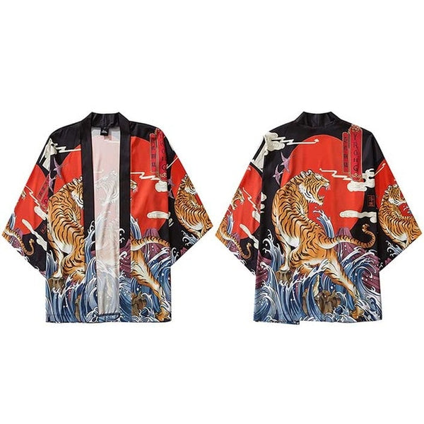 Harajuku Tiger 3/4 Sleeve Kimono