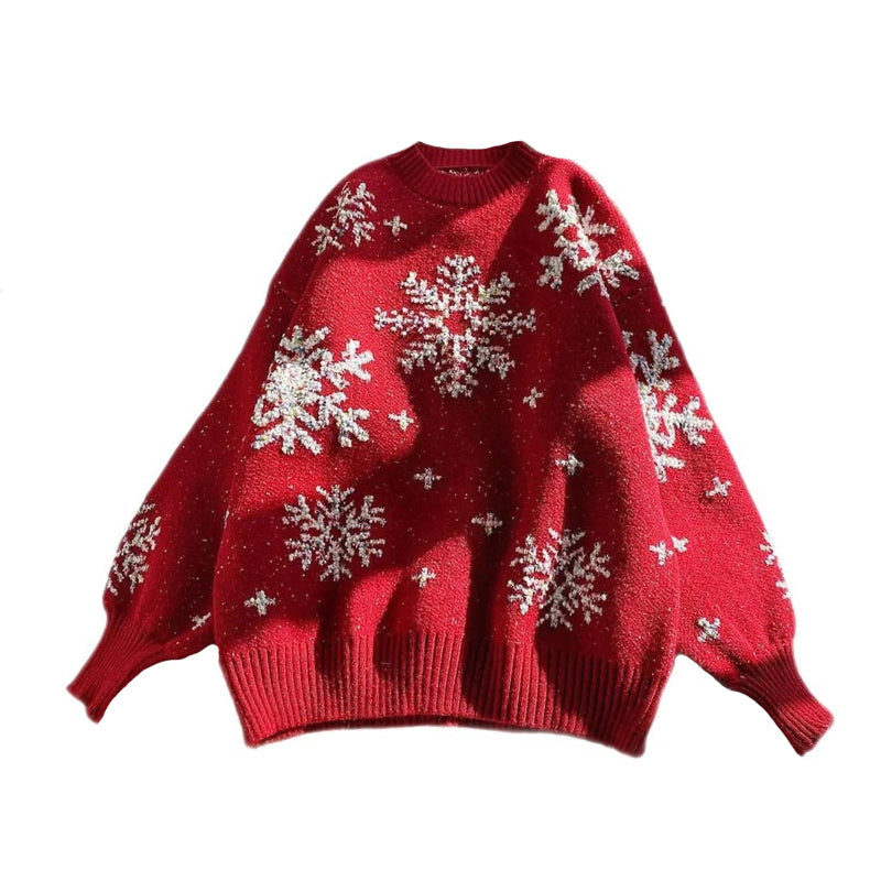 Ugly Snowflake O Neck Christmas Sweater