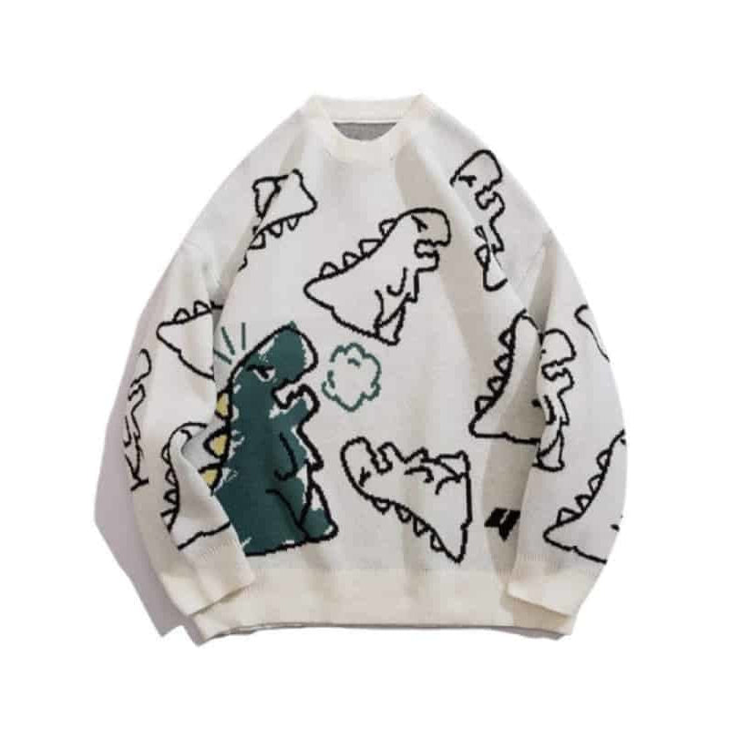 Vintage Dinosaur Cartoon Sweater