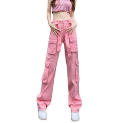 Y2k High Waist Wide Leg Trousers Cargo Pants