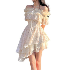 Slash Neck Sweet Strap Dress